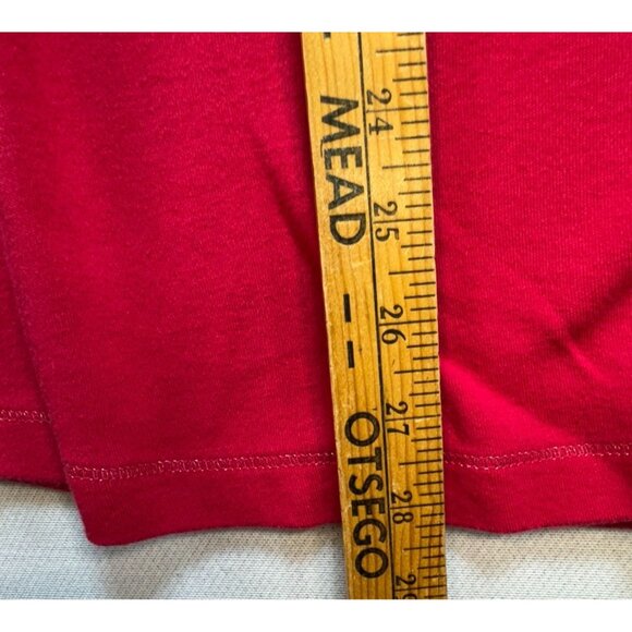 Quacker Factory Womens Embellished 3/4 Sleeve Top 2X Red Cotton - Picture 7 of 9